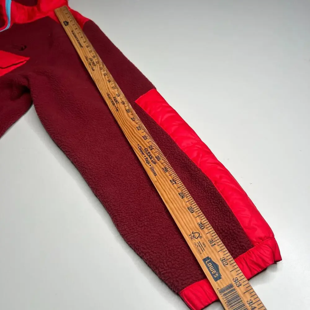 The North Face‎ Men’s Fleece Jacket Full Zip Red Burgundy Size L Outdoor